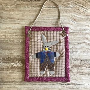 Rabbit / Bunny Handmade Wall Hanging